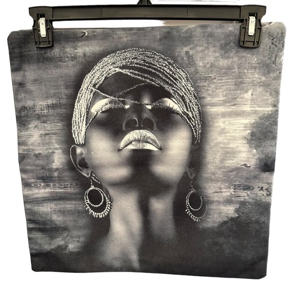 Unbranded 2 Pillowcase Covers Black Women Art African Handmade Zip Closure Home - Picture 2 of 6